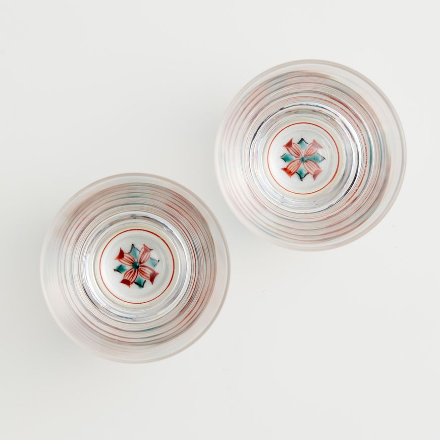 九谷ちろり冷酒器揃 古九谷菱文 | 九谷和グラスのプレゼント・ギフト